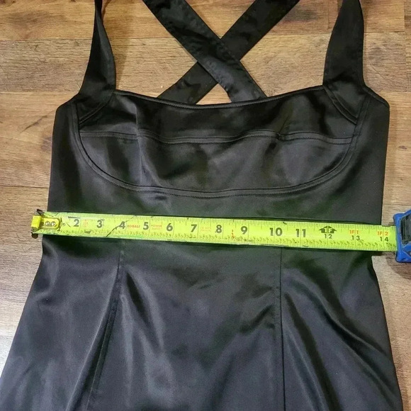 Calvin Klein Crossback Bodycon Perfect Little Black Dress Size 4 - Picture 5 of 8